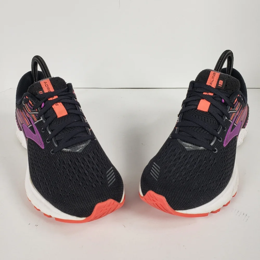 Brooks Adrenaline GTS 19 Womens Running Shoes Size 8.5 Black Purple 1202841D080 - Picture 3 of 7
